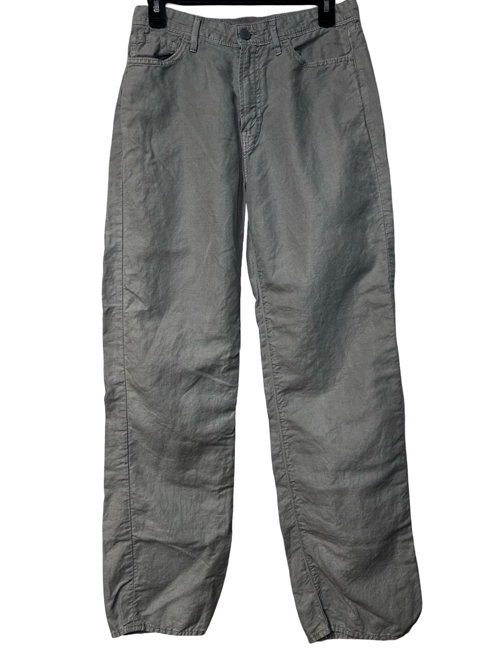 Articles of Society Olive Green Twill Linen Cotton Relaxed Striaght Pants SZ 28